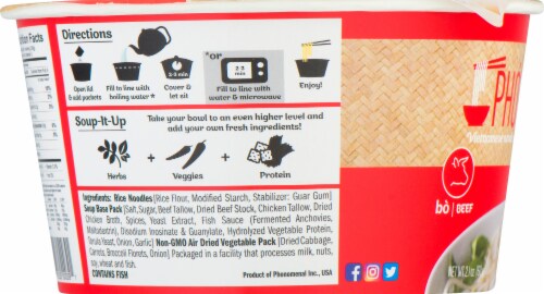 Pho’nomenal® Vietnamese Beef Noodle Soup Perspective: left