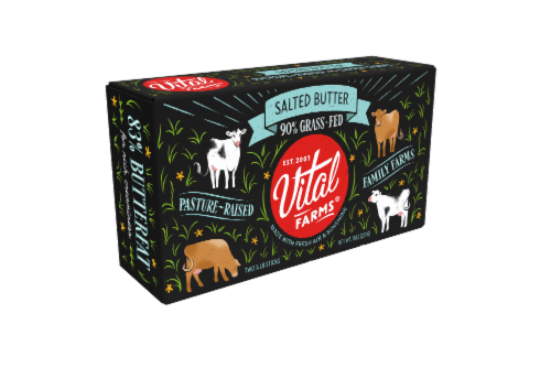 Vital Farms® Sea Salted Butter Sticks Perspective: left