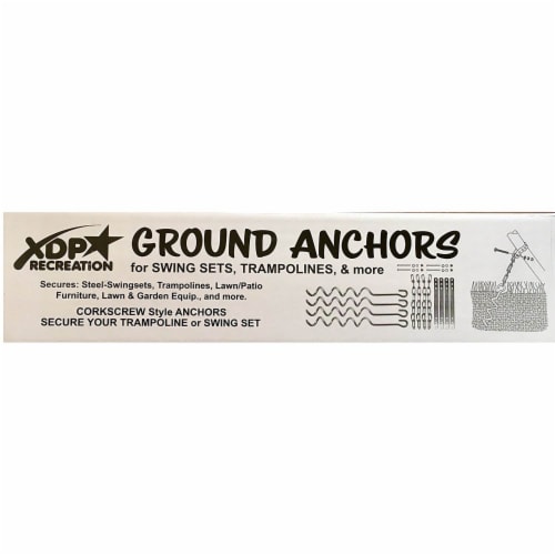 XDP Recreation Swing Set Trampoline & Patio Furniture Metal Ground Anchor Kit Perspective: left