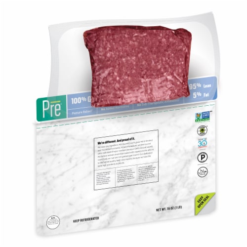 Pre® Grass Fed & Finished 95% Lean Ground Beef Perspective: left
