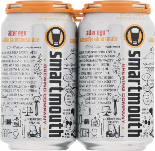 Smartmouth Brewing Company Alter Ego Saison Farmhouse Ale Perspective: left
