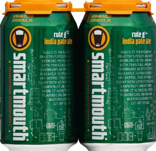 Smartmouth Brewing Company Rule G IPA Perspective: left