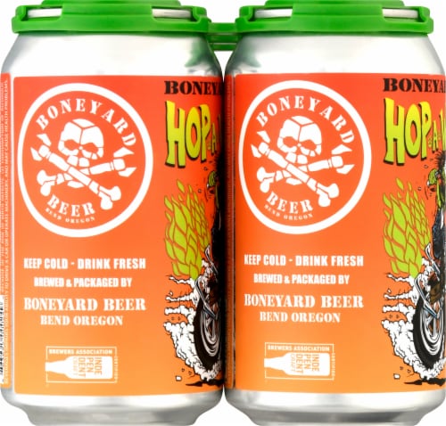 Boneyard Beer Hop-A-Wheelie IPA Perspective: left
