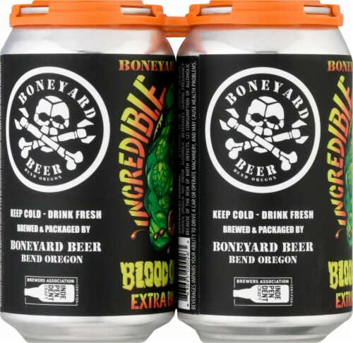 Boneyard Beer Incredible Pulp Blood Orange Extra Pale Ale Perspective: left