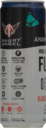 Angry Angel Blackberry Lemon Energy Drink Perspective: left