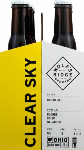 Wolf's Ridge Brewing Clear Sky Cream Ale Perspective: left