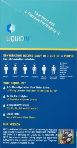 Liquid I.V.® Hydration Multiplier® Lemon Lime Electrolyte Drink Mix Perspective: left