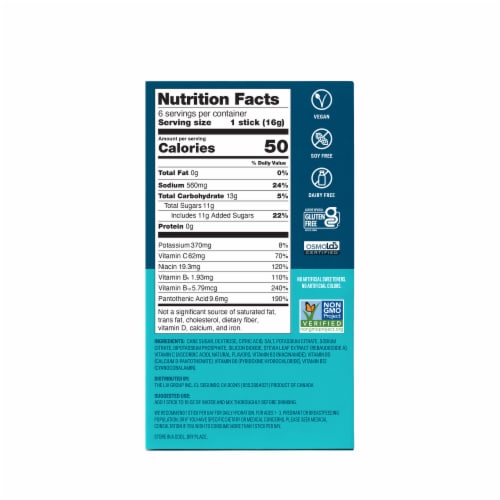 Liquid I.V.® Hydration Multiplier® Lemon Lime Electrolyte Drink Mix Packets Perspective: left