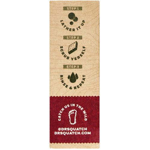 Dr. Squatch Bay Rum Natural Bar Soap Perspective: left