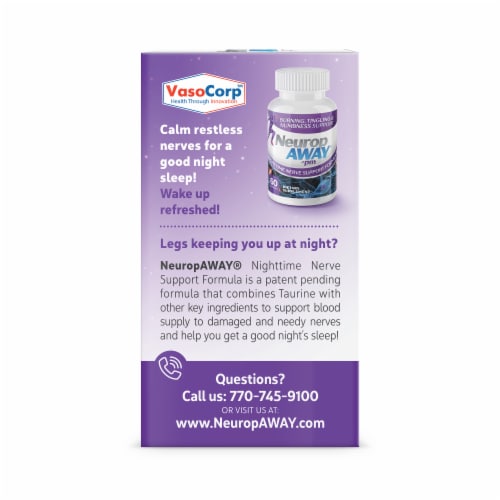 NeuropAway® PM Nighttime Nerve Support Capsules Perspective: left
