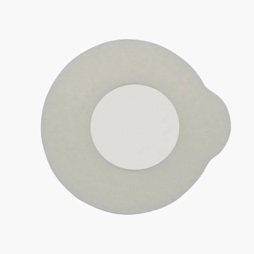 Inject-Safe™ White Film Foam Adhesive Barrier Strip Sterile 1-3/8 Inch Diameter Bandages Perspective: left