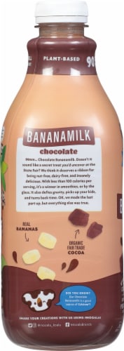Mooala Organic Chocolate Banana Milk Perspective: left