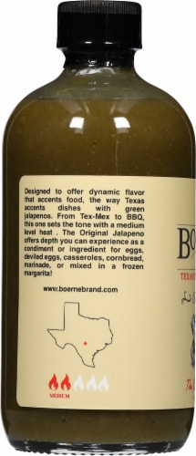 Boerne Brand Original Jalapeno Texas Style Hot Sauce Perspective: left
