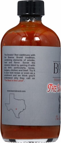 Boerne Brand The Smokin' Red Texas Style Hot Sauce Perspective: left