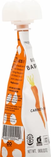 White Leaf Organic Biodynamic® Baby Food Carrot Sweet Potato & Pea Pouch Perspective: left
