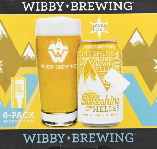 Wibby Brewing Lightshine Helles Lager Beer Perspective: left