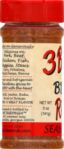 3 Beer™ Original BBQ Rub Perspective: left