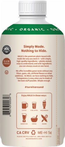 Malk Organic Original Oat Milk Perspective: left