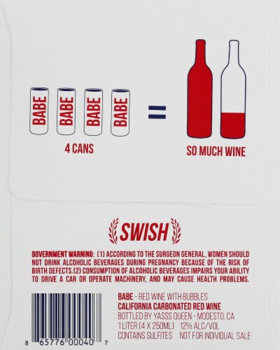 Babe Red Wine with Bubbles Flavored Hard Beverage Perspective: left