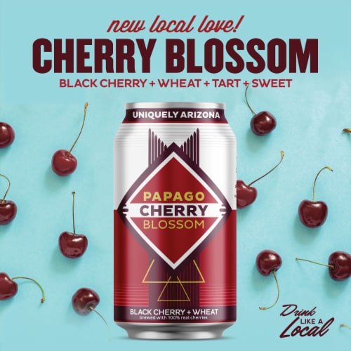 Huss Brewing Papago Cherry Blossom Wheat Beer Perspective: left