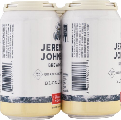Jeremiah Johnson Brewing Co. Blonde Ale Perspective: left