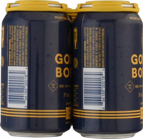 Jeremiah Johnson Brewing Co. Golden Bobcat Pale Ale Beer Perspective: left