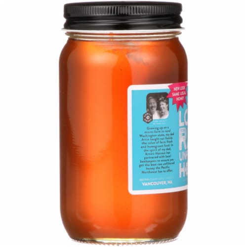 Arties Harvest Local Raw Honey Perspective: left