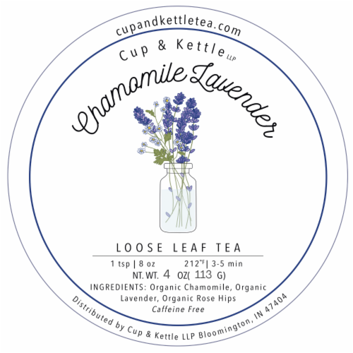 Chamomile Lavender Loose Leaf Tea | Chamomile | Rose Hips | Caffeine Free Perspective: left