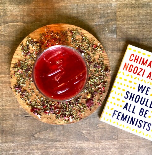 The Big Chill Loose Leaf Tea | Hibiscus Peppermint Licorice Lavender Chamomile Perspective: left