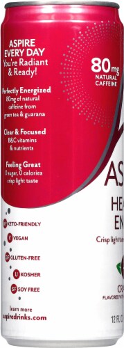 Aspire Cranberry Calorie Burning Energy Drink Can Perspective: left
