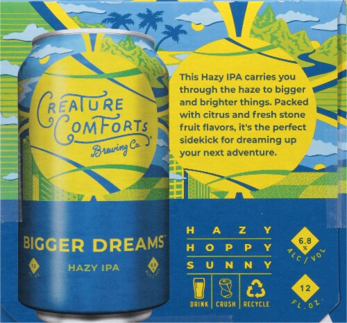 Creature Comforts® Brewing Co. Bigger Dreams™ Hazy IPA Perspective: left