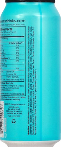 3D Blue Energy Drink Can Perspective: left