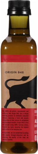 Origin 846 Unfiltered Extra Virgin Olive Oil Perspective: left