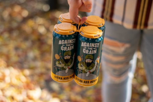 Against The Grain Citra Ass Down Double India Pale Ale Perspective: left