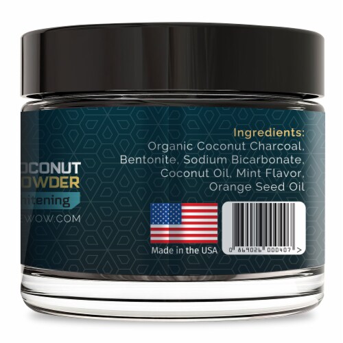 Active Wow Teeth Whitening Activated Coconut Charcoal Powder Perspective: left