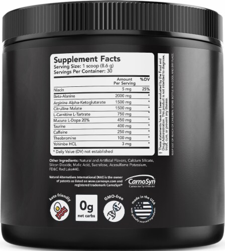 Vitamin Bounty Watermelon GX7 Pre-Workout Powder Perspective: left