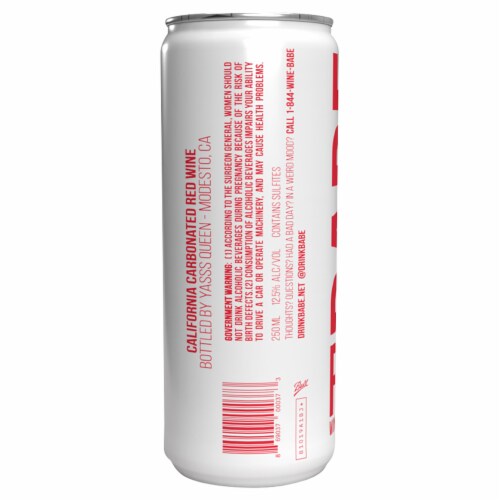 Babe Red Wine with Bubbles Flavored Hard Beverage Single Can Perspective: left