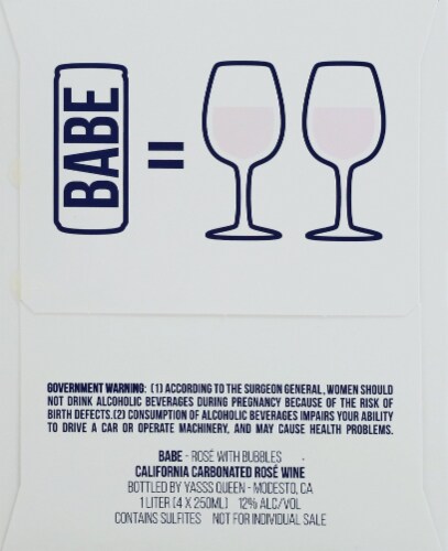 Babe Rose with Bubbles Wine Spritzer Perspective: left