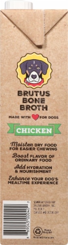 Brutus Bone Broth Chicken - Bone Broth for Dogs Perspective: left