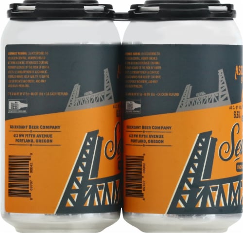 Ascendant Beer Company Seismic IPA Beer Perspective: left