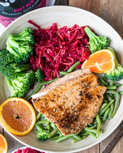 Cleveland Kraut Beet Red Sauerkraut Perspective: left