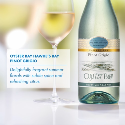 Oyster Bay Pinot Gris New Zealand White Wine Perspective: left