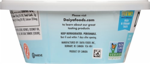 Daiya Dairy Free Plain Vegan Cream Cheese Perspective: left