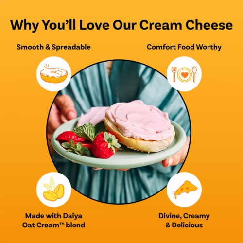 Daiya™ Dairy Free Plain Vegan Cream Cheese Perspective: left
