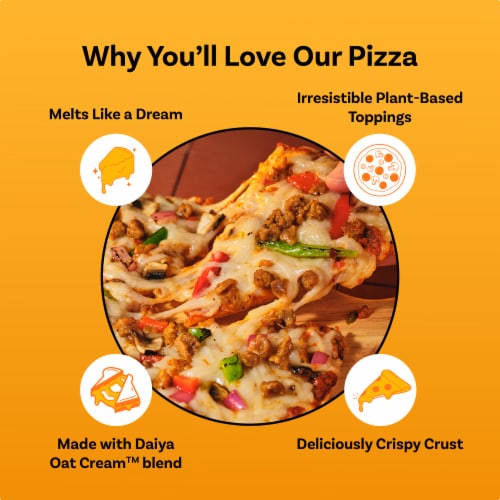 Daiya Dairy Free Cheeze Lover's Gluten Free Vegan Frozen Pizza Perspective: left