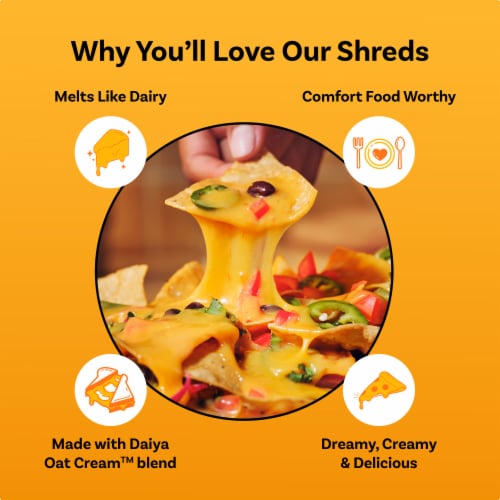 Daiya Dairy Free® Mozzarella Style Vegan Cheese Shreds Perspective: left
