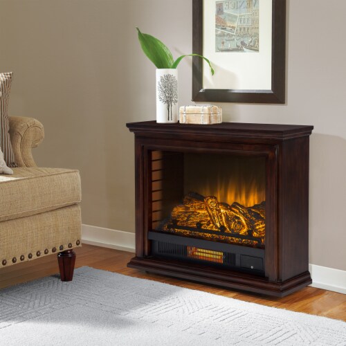 Pleasant Hearth Sheridan Mobile Infrared Fireplace - Cherry Perspective: left