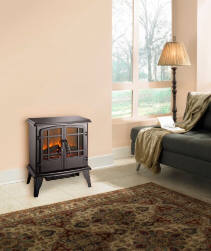 Pleasant Hearth Electric Stove - Matte Black Perspective: left