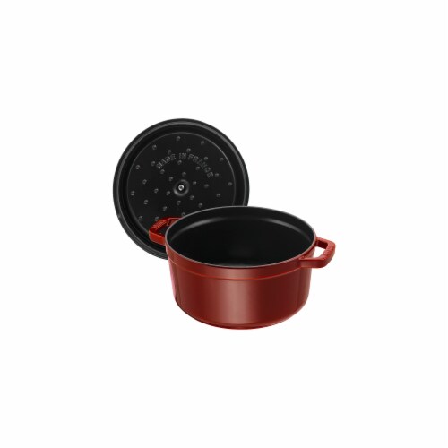 Staub Cast Iron 7 Quart Round Cocotte Black Matte