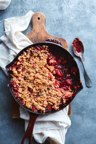 Staub Cast Iron - Fry Pans/ Skillets 11-Inch, Traditional Deep Skillet, Cherry